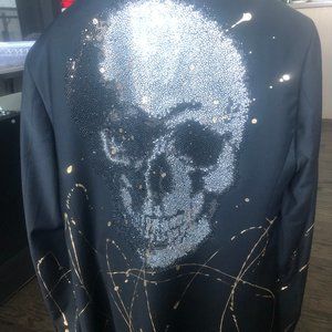 Skull design blazer - head turner